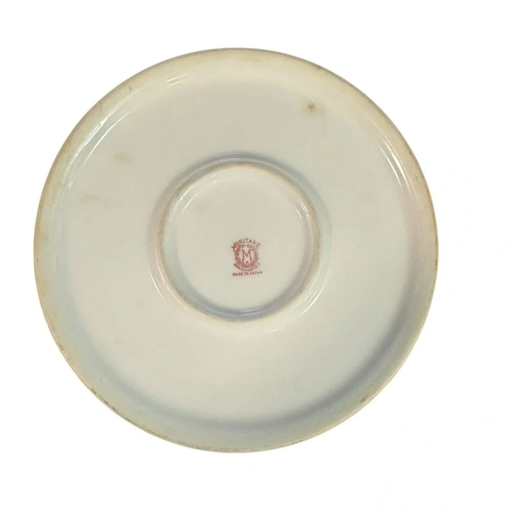 Vintage NORITAKE Hand Painted Plate  Sunset Bird Tree Made in Japan 7 Inch